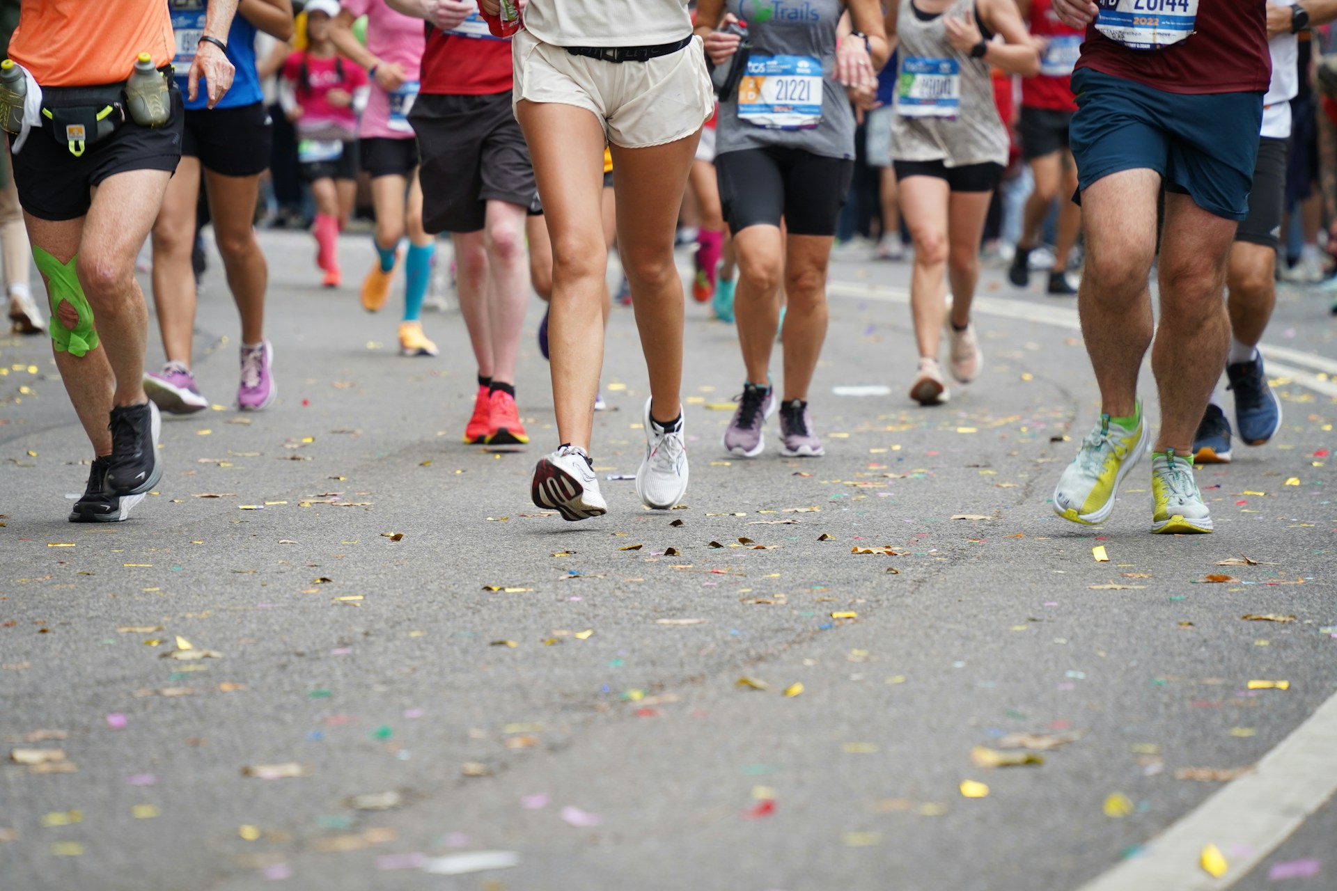 Lange-afstandatlete tydens 'n wedloop