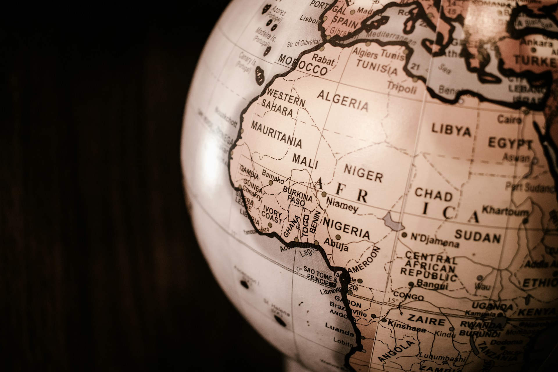 Vlaggies van Afrika-state by 'n beraad